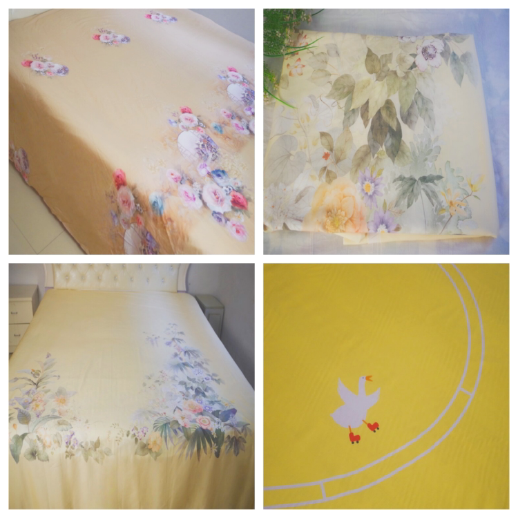 大厂剩余尾单天丝棉莱赛尔柔软床单欧美风格数码印花软滑裸睡床品