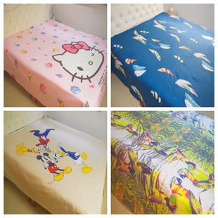 清仓剩余尾单纯棉床单码 软卡通贡缎适合裸睡床品单件 印花欧美风格