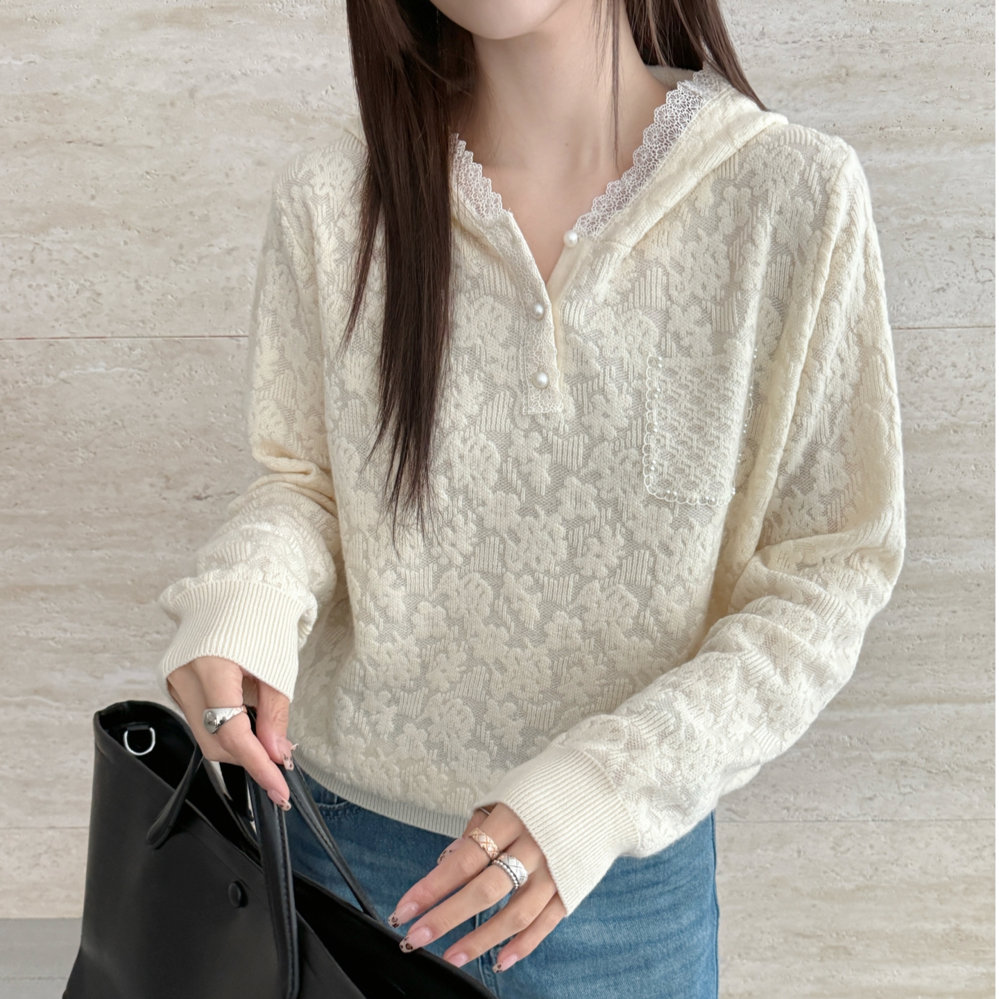 本店实拍&高品质羊毛打底衫连帽加厚秋冬新款好看内搭气质毛衣女