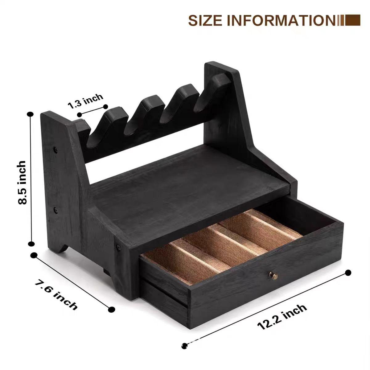 手抢玩具实木模型展示架抽屉式多格弹夹盒玩具枪放置架柜配件摆件