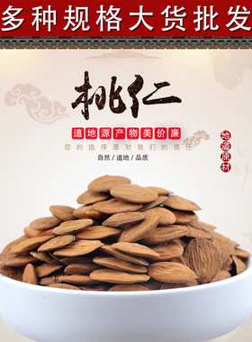 桃仁药用中药材正品桃仁 500g 去壳带皮桃仁 生桃仁 另有去皮桃仁