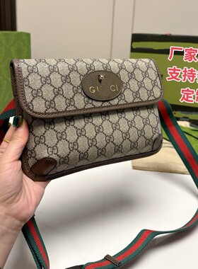 热销女包老花帆布双G虎头腰包胸包单肩斜挎包男包时尚