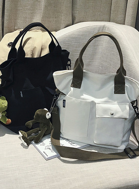 包包女2026新款潮韩版时尚托特帆布包百搭斜挎包大容量单肩手提包