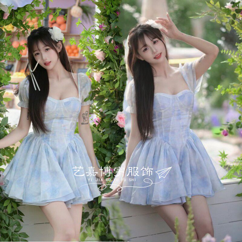 影楼主题个人写真艺术照服装春夏纯欲风多巴胺少女清新蓬蓬裙摄影