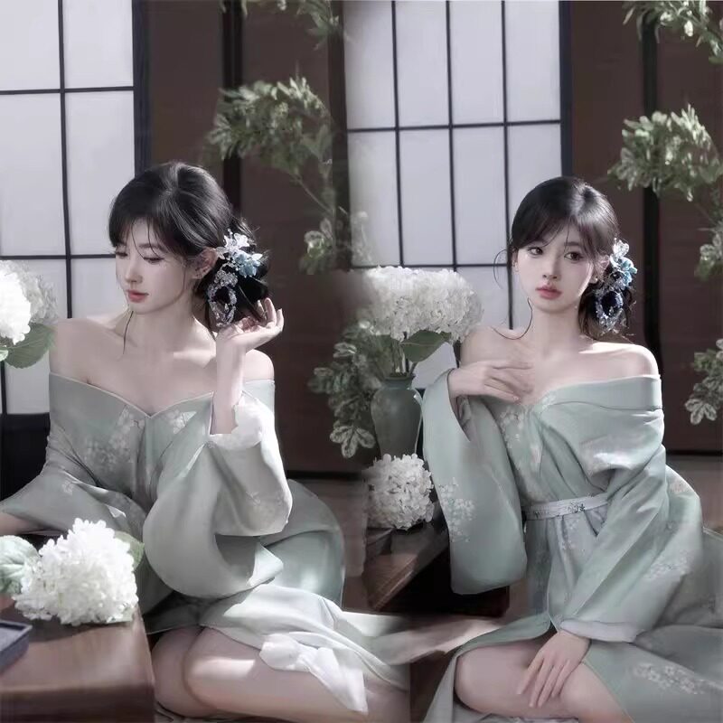 新款神明少女和服影楼连衣裙写真