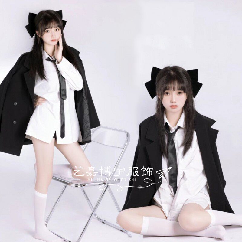 新款影楼个人韩系肖像艺术照服装慵懒欲风写真氛围感少女摄影套装