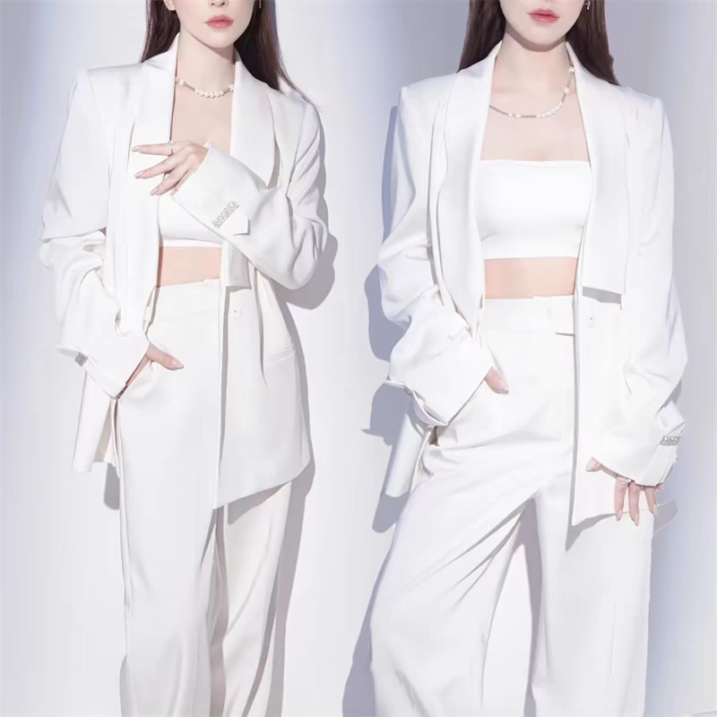 2024新款高级感两件套白色裤子