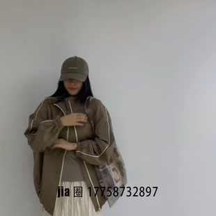 2026早春新品中长款拼色夹克棒球服外套女 价私