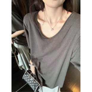 JANE 5531 0324 卷边V领针织短袖 A179 ON设计师款 JCMM