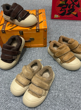 JCMM JANE 1226 EV丑萌大头厚底魔术贴毛毛棉鞋M577