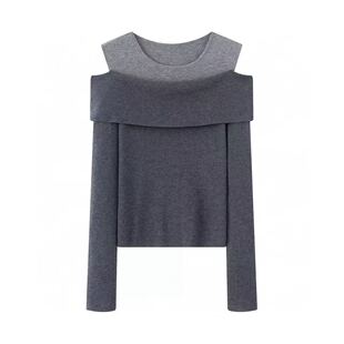 JANE 艾家露肩假两件针织衫 0317 567176 JCMM