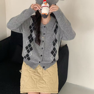 JANE 菱形格全羊毛毛衣5778 1210 设计师款 5797 JCMM