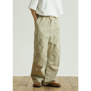 子立体剪裁宽松直筒裤 GoodNorth日系复古抽绳工装 裤 男女款 休闲裤