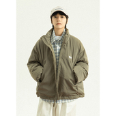 GoodNorth冬日系立领夹棉加厚棉服男女同款 保暖防风宽松棉衣外套