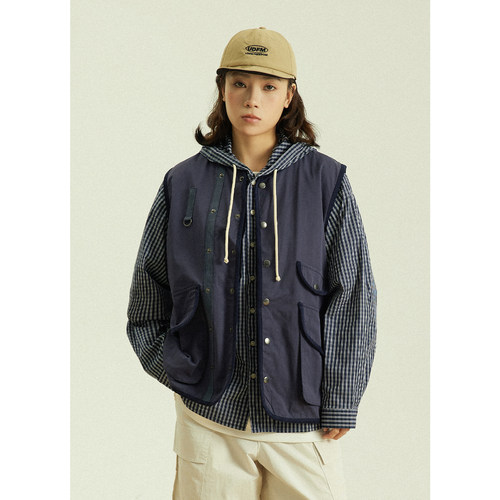 GoodNorth日系复古工装马甲外套