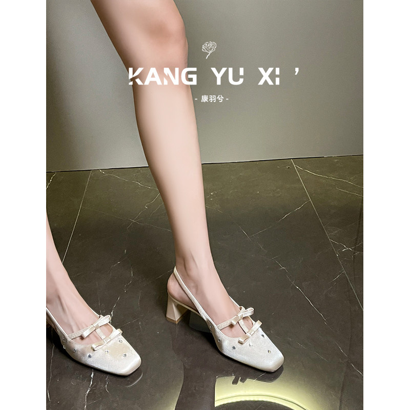 【店主康羽兮】绝美方头高跟凉鞋图片