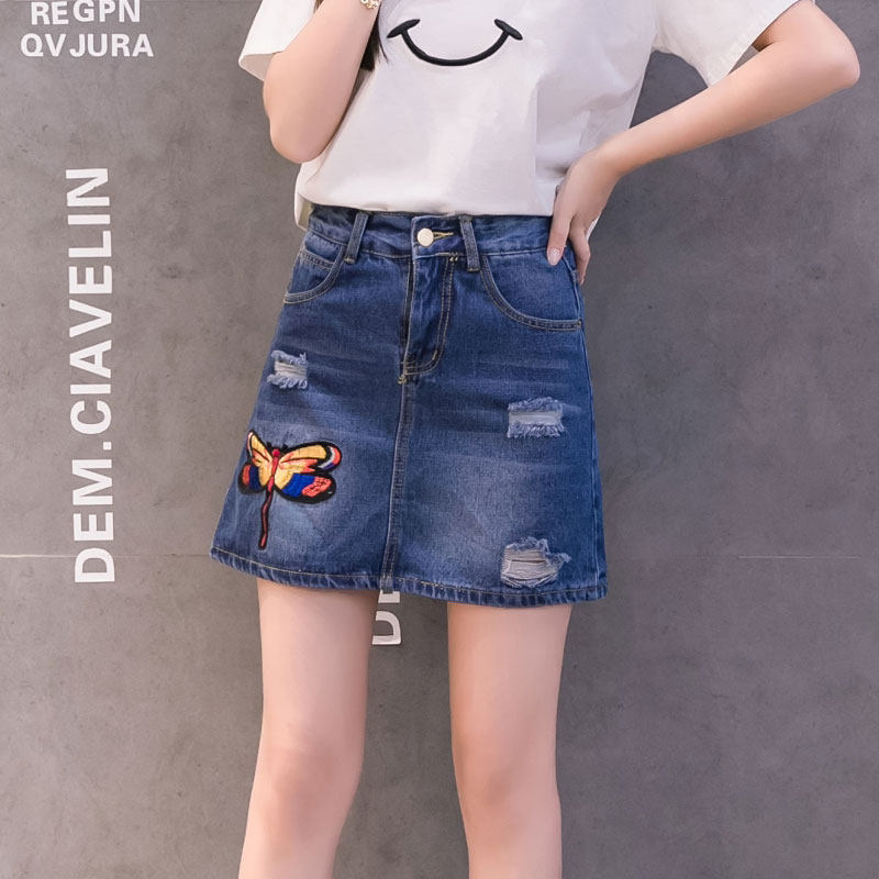 防走光牛仔短裙女高腰裙裤蝴蝶刺绣女新款百搭半身裙韩版破洞修身在类目 运动/瑜伽/健身/球迷用品, 瑜伽, 瑜伽服中 - 来自Buy2taobao.com提供专业的淘宝代购服务