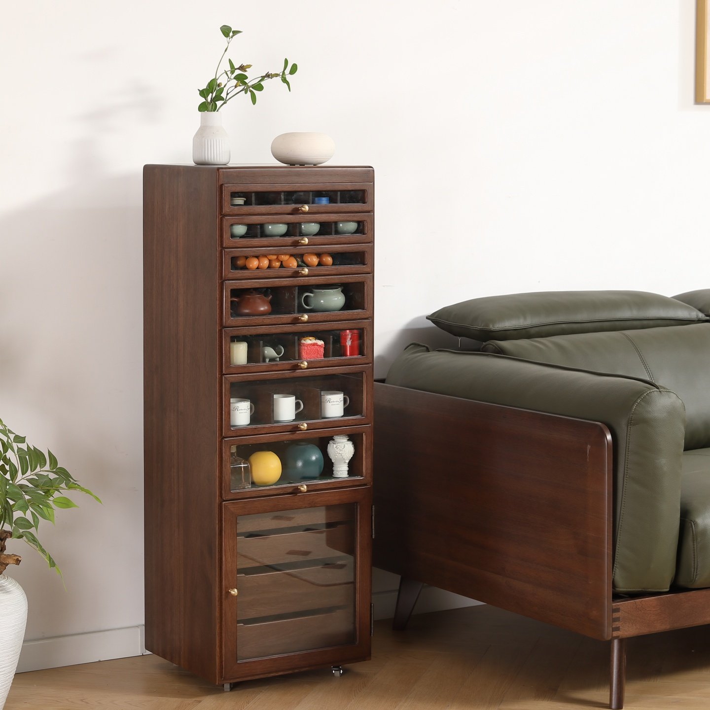 实木展示柜茶具收纳柜金檀木茶盒茶叶柜古文玩首饰柜牙科柜宝阁柜