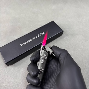 创意十字克罗芯打火机 送男生礼物粉色火焰高级感 金属可充气个性