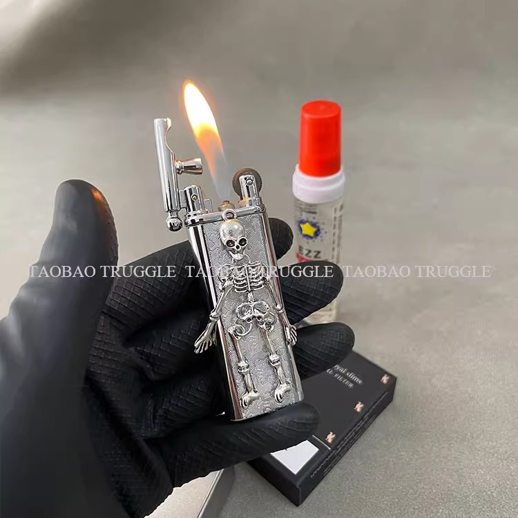 金属砂轮复古原创可充气新型火机