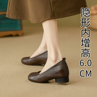小码女鞋3233内增高浅口单鞋一脚蹬懒人鞋小个子34码职业鞋春秋季