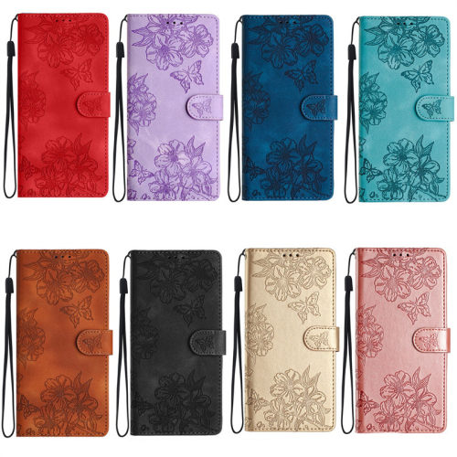 适用于谷歌GOOGle pixel 6A手机套印花蝴蝶电话保护套翻盖式插卡皮套软硅胶内壳全包边防摔支架情侣男女款
