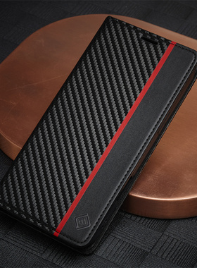 适用于红米Redmi Note12 Pro 4G/Note12S 4G手机套碳纤维保护套对吸扣翻盖式皮套软硅胶内壳全包防摔插卡支架