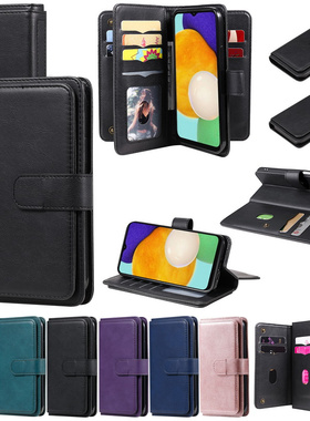 适用于OPPO Reno7 国外版/Find X5 Lite/X5 Pro手机套多插卡槽钱包款保护套翻盖皮套软硅胶外壳全包防摔支架