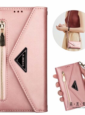 适用于苹果iphone 17 Air 16 15 14 13 12 mini 7 8 6s plus 11 pro x xr xs max手机皮套se2 3长挂绳拉链包