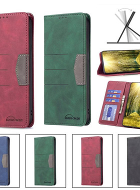 适用于真我Realme 7i Global/Narzo 20/30A手机套暗磁对吸翻盖电话保护套插卡皮套软硅胶全包边外壳防摔支架