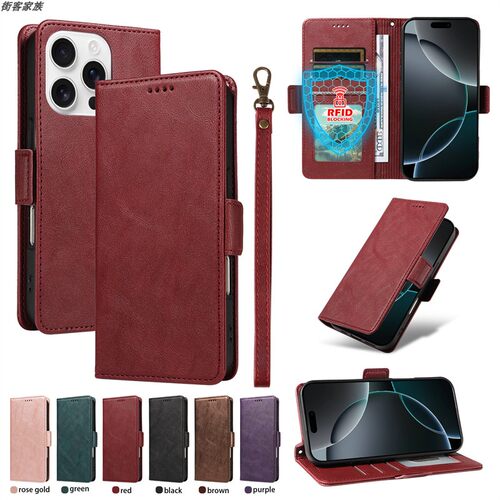 适用于华为 P10/P20/P30/P70 Lite Pro 手机壳侧吸扣翻盖式电话保护皮套防摔插卡支架配手绳复古PU牛纹