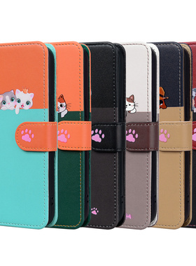 适用于谷歌 3A 4A 6A 7A 8A手机壳软硅胶全包边防摔翻盖式插卡支架Google Pixel 6 7 8 9 Pro XL保护皮套卡通