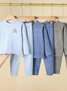 儿童羊毛蚕丝保暖内衣套装中大童德秋衣秋裤女宝宝无骨加厚睡衣绒