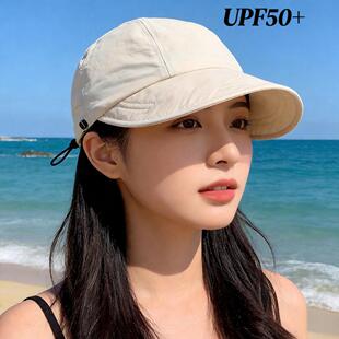 新款防晒帽女生防紫外线春夏遮阳帽渔夫鸭舌太阳帽子大帽檐