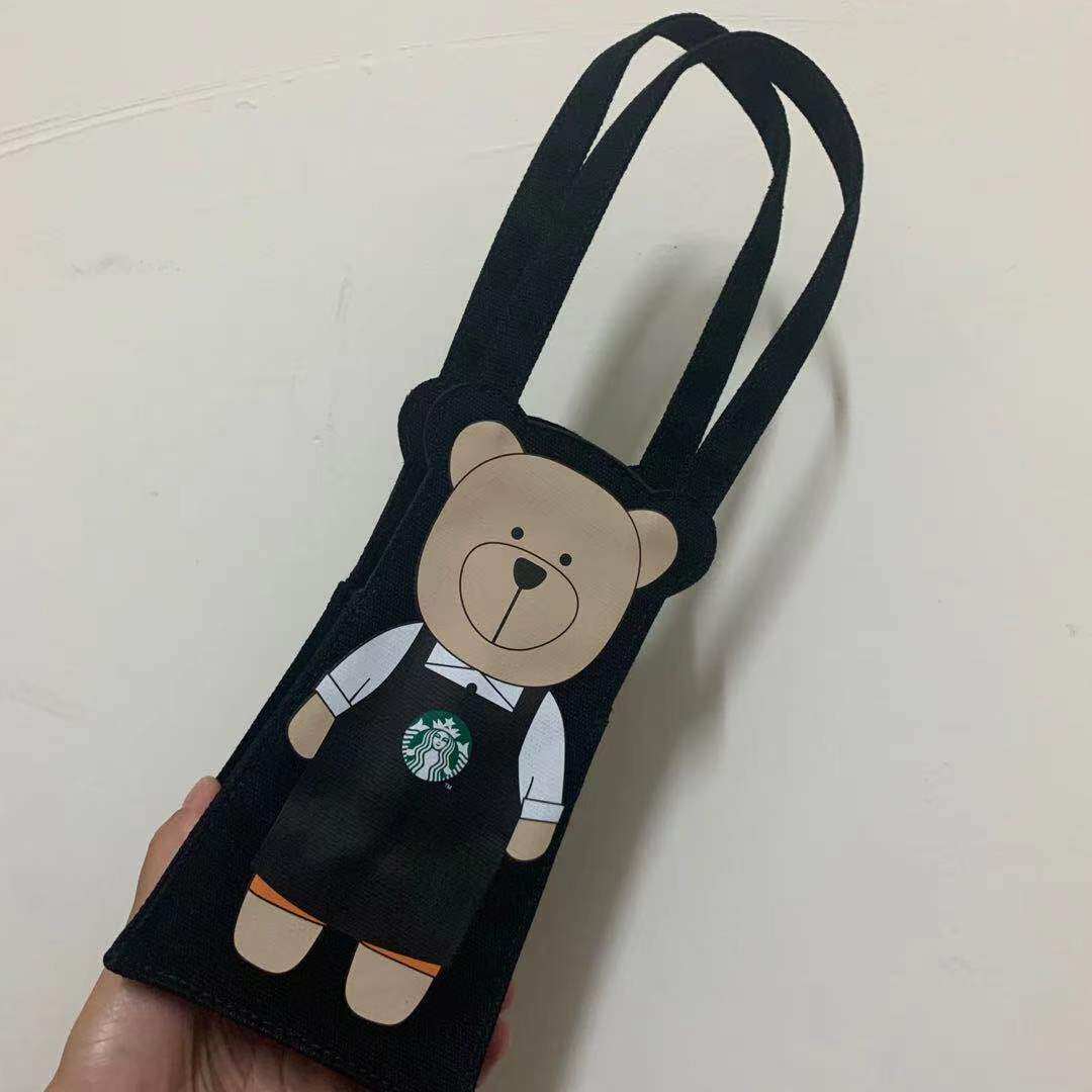 thumbnail for Taiwan Starbucks Bearista bear accompanying cup bag single cup bag cup set cup bag