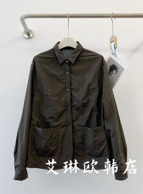 7670欧货秋款休闲衬衫外套女长袖