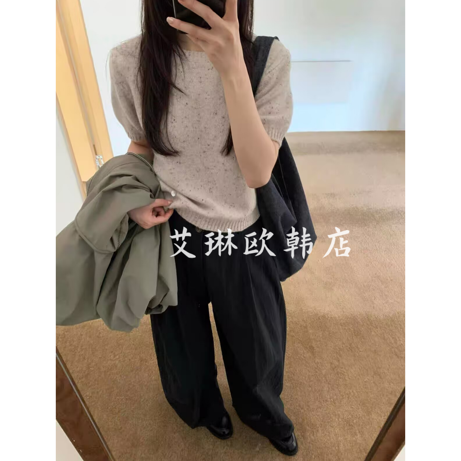 米鹿58081秋款绵羊毛衫针织女