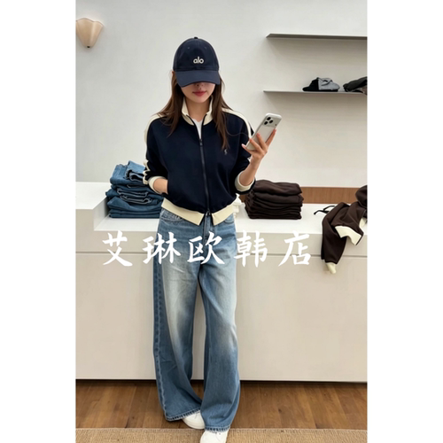 李允珍8751秋款撞色立领外套女