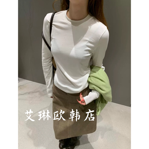 MM785半高领简约纯色长袖T恤