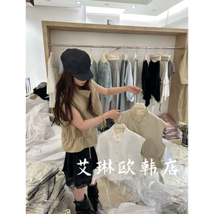 简约立领休闲收腰无袖 新款 坎肩马甲外套女 春装 C.KOU唇蔻61563