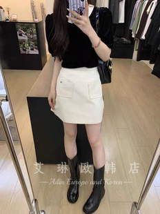 福利onetwo48012秋季新韩国高腰A字裙百搭显瘦半身裙包臀短裙女