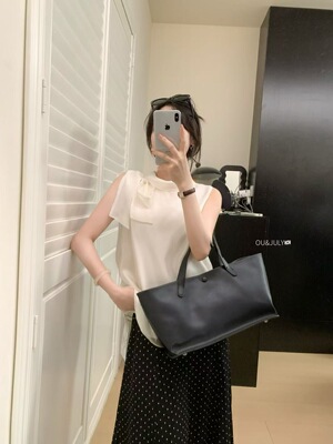 特价不退TUBUYU土布鱼7817夏装甜美风领口蝴蝶结无袖背心衬衫女