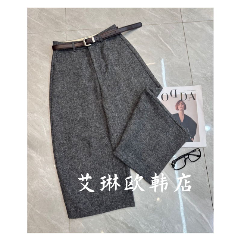 福利不退G56欧货冬季新款配腰带百搭显瘦七分裤羊毛休闲裤弯刀裤,女装/女士精品,裤子,淘宝优惠券,粉丝福利购,淘宝优惠卷