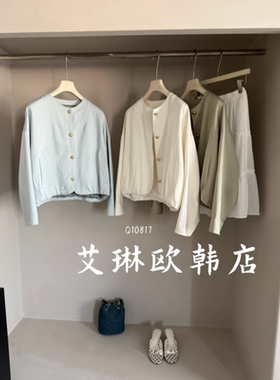 2.26~卡蔓浅之夏QZX10817春季新款韩系简约休闲百搭风衣短外套女
