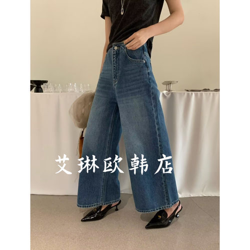 卡蔓enxi韩标2959秋款牛仔裤阔腿