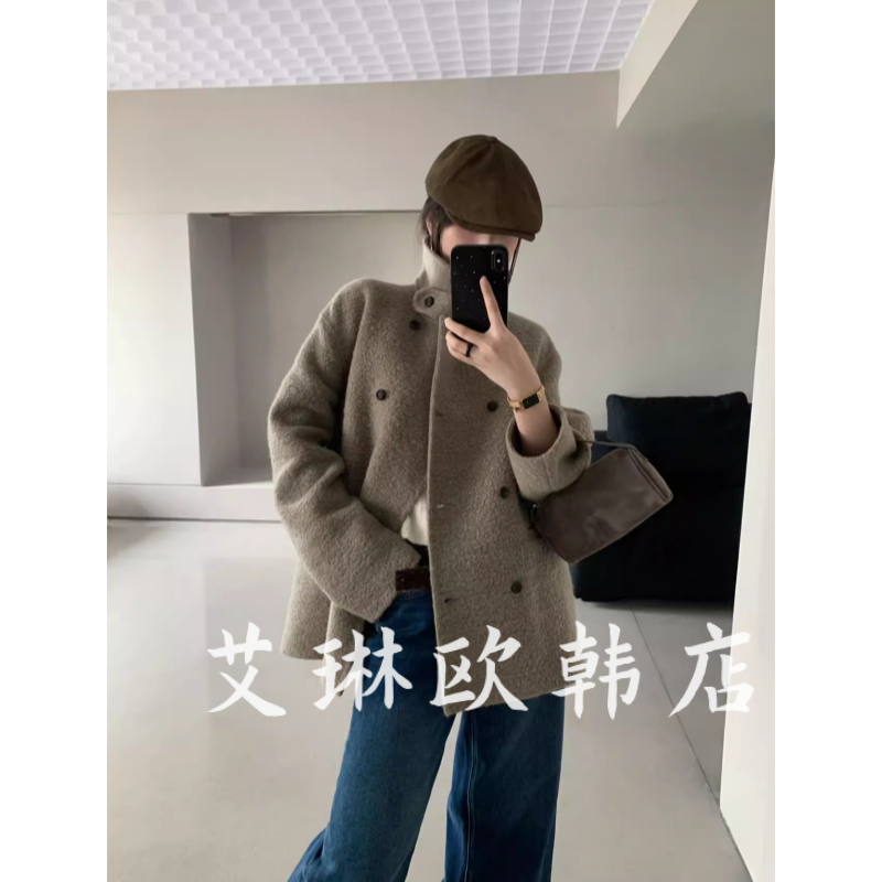 MM291立领羊驼羊毛双面羊绒大衣