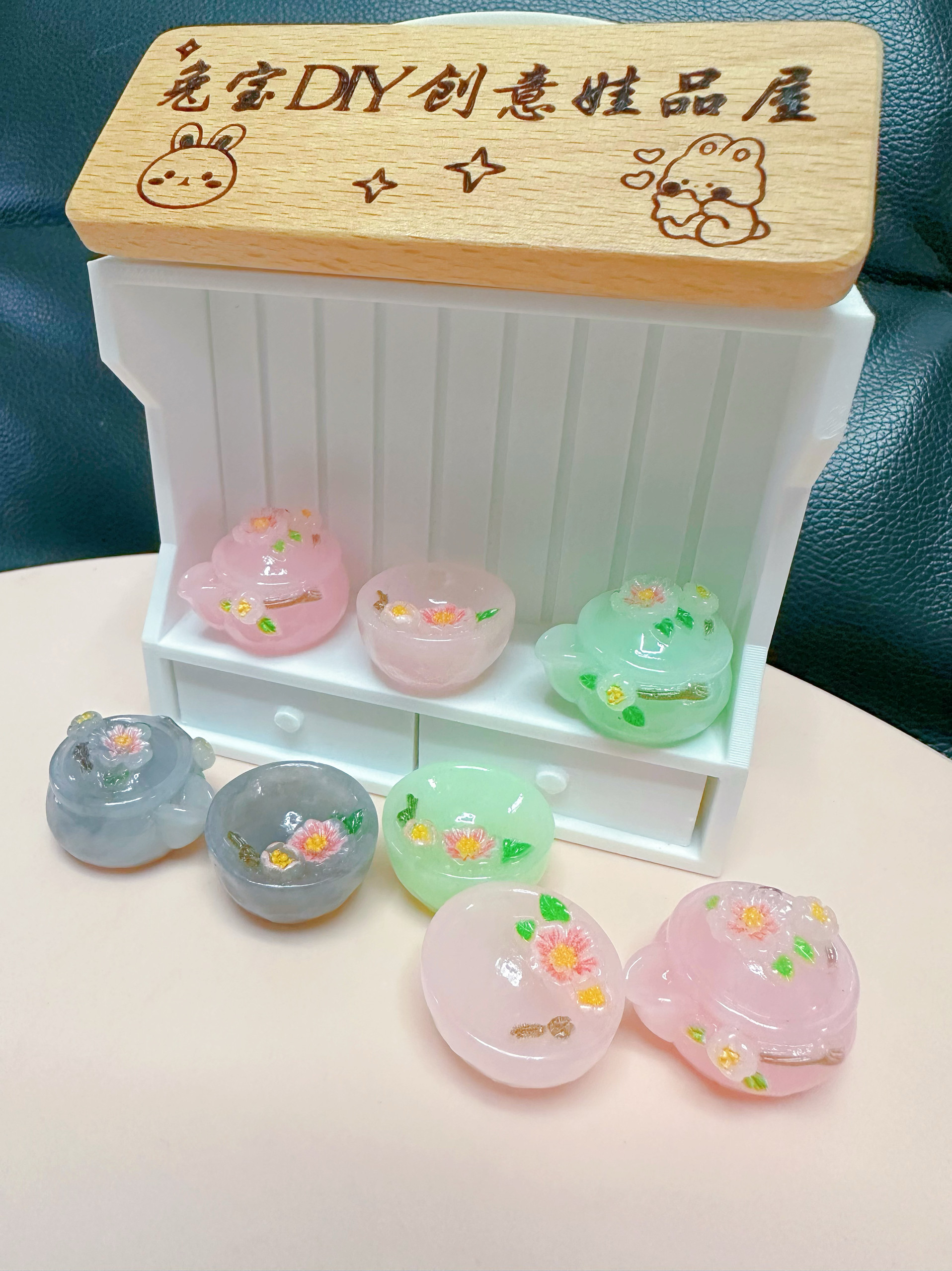 DIY定制立体微缩仿玉古风桃花壶杯套奶油胶摆台挂件发饰手链冰贴,饰品/流行首饰/时尚饰品新,其他DIY饰品配件,淘宝优惠券,粉丝福利购,淘宝优惠卷
