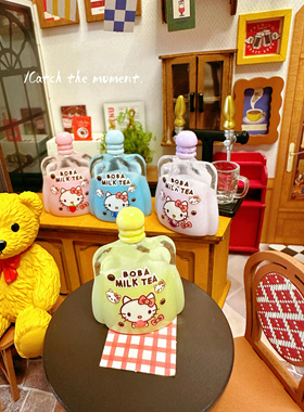 DIY定制食玩仿真食玩kitty吸吸果冻树脂配件奶油胶手机壳饰品材料