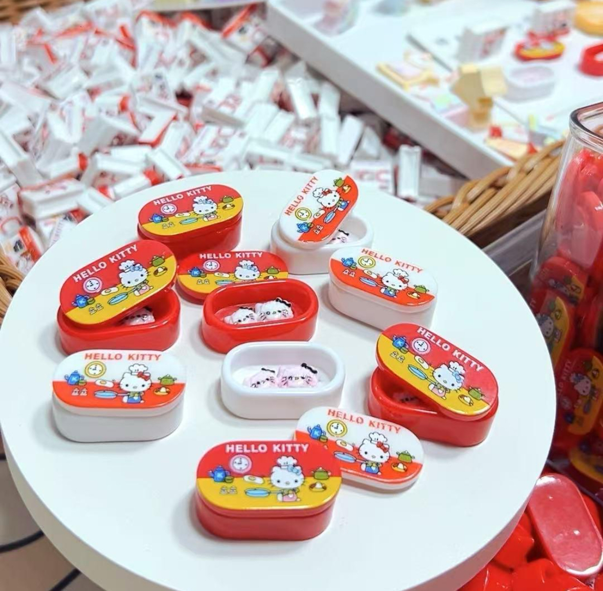 DIY高定仿真微缩立体食玩kt猫饭团便当盒娃屋拍摄道具摆挂件摆台