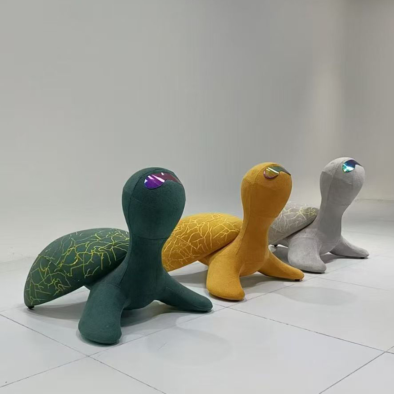 设计师定型棉动物海龟造型凳子